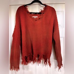 Scarlet color crop sweater
